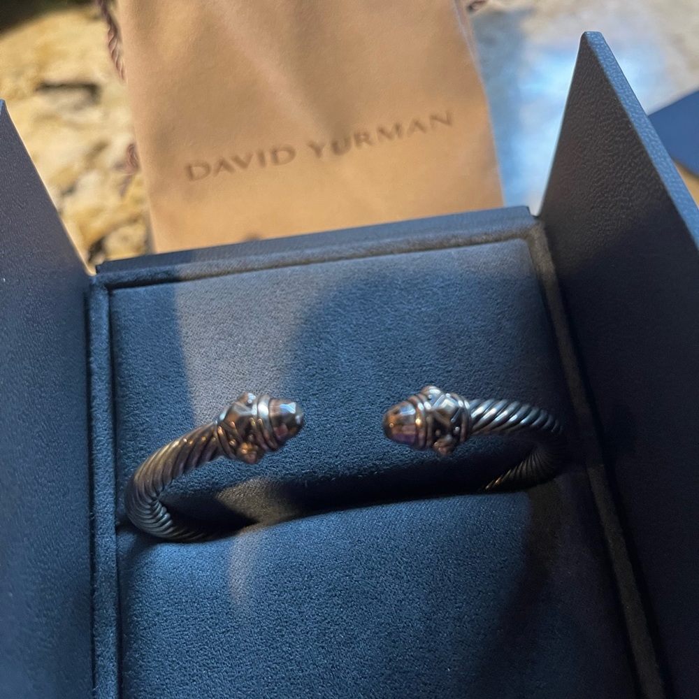 David Yurman Silver 5 mm cable Renaissance bracelet.